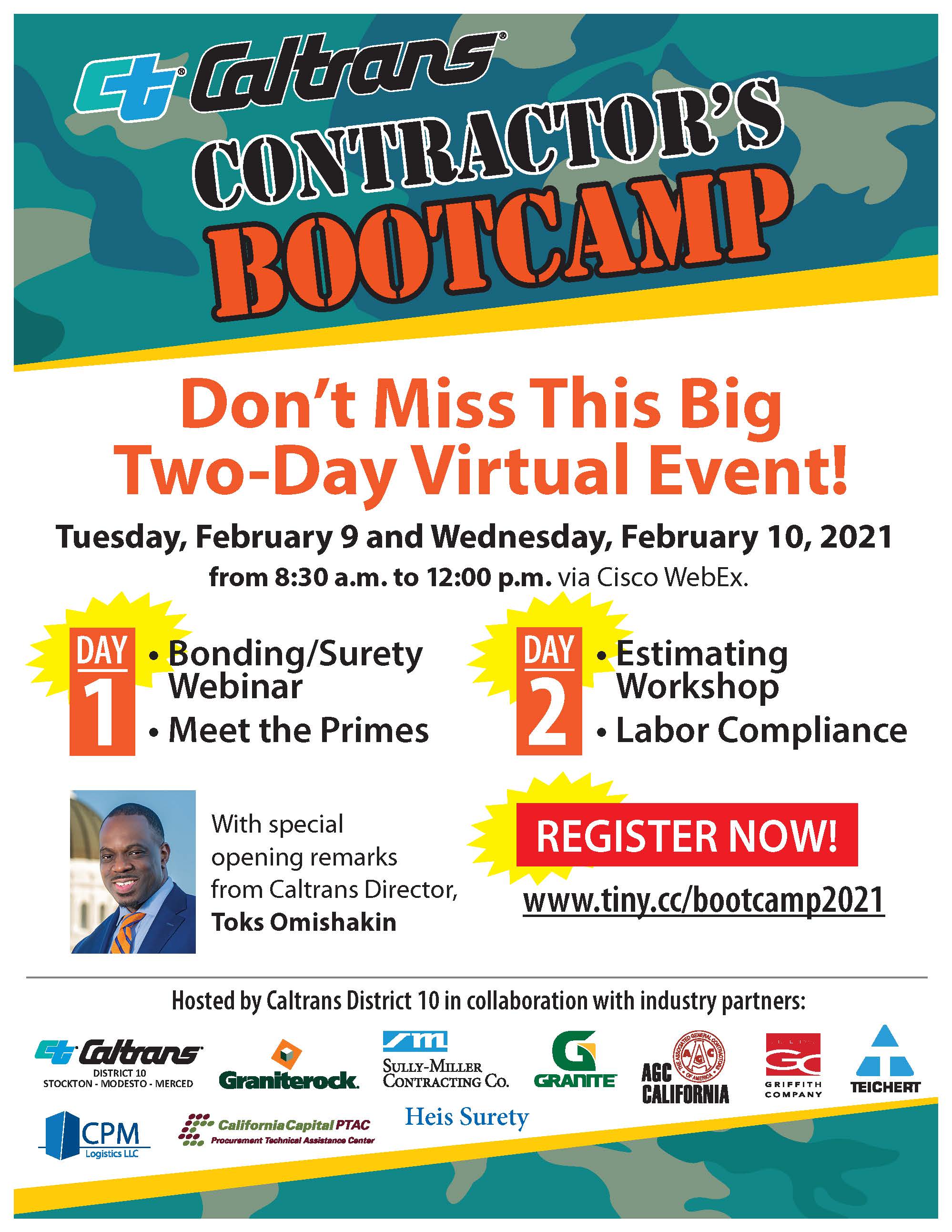 Caltrans Contractor Bootcamp Flyer