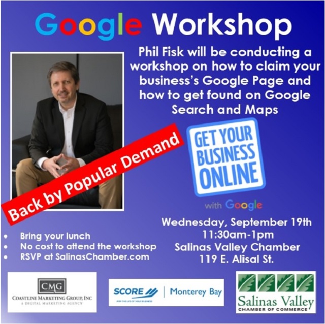 Flyer describing workshop times and location